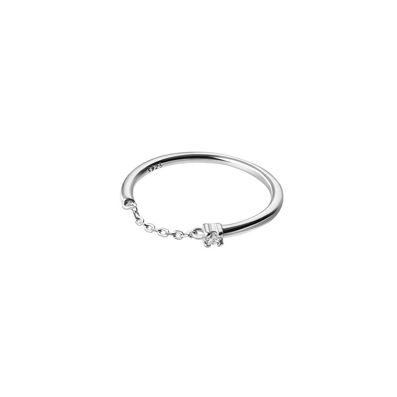 La Monada Ketting Ringen Voor Vrouwen 925 Zilveren Echte Minimalistische Fijne Ringen Vrouwelijke Zilveren Ring 925 Vrouwen Op Vinger Koreaanse slanke: 14 / Silver