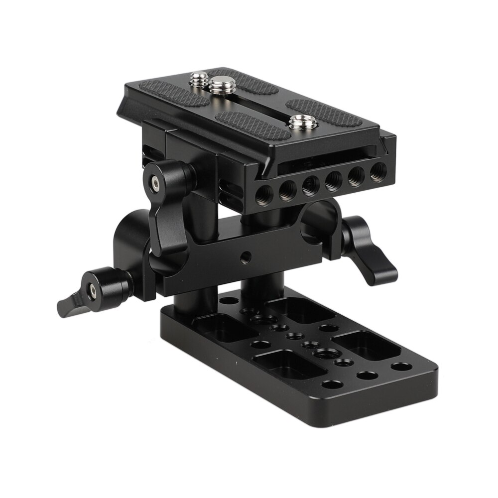 HDRIG Universal Base QR Plate Quick Release Mount Base QR Plate with 15mm Rod Clamp for Manfrotto Standard Accessory