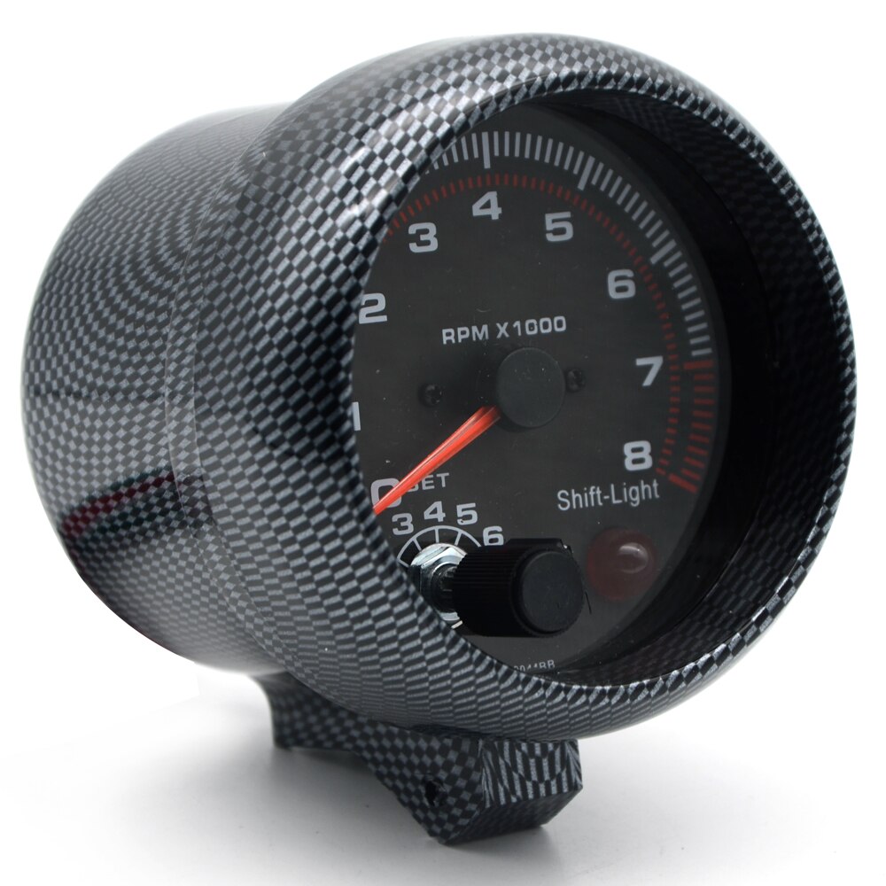 3,75 "95mm Kohlenstoff Elektrische Tachometer Drehzahlmesser Mit Interne Schicht Licht 4 6 8 Zylinder