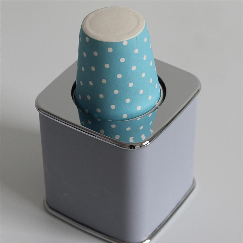 Disposable Water Cup Dispenser Paper Cup Dispenser Type Beverage Cup Holder with 20PCS Cup (Random Pattern Cup)