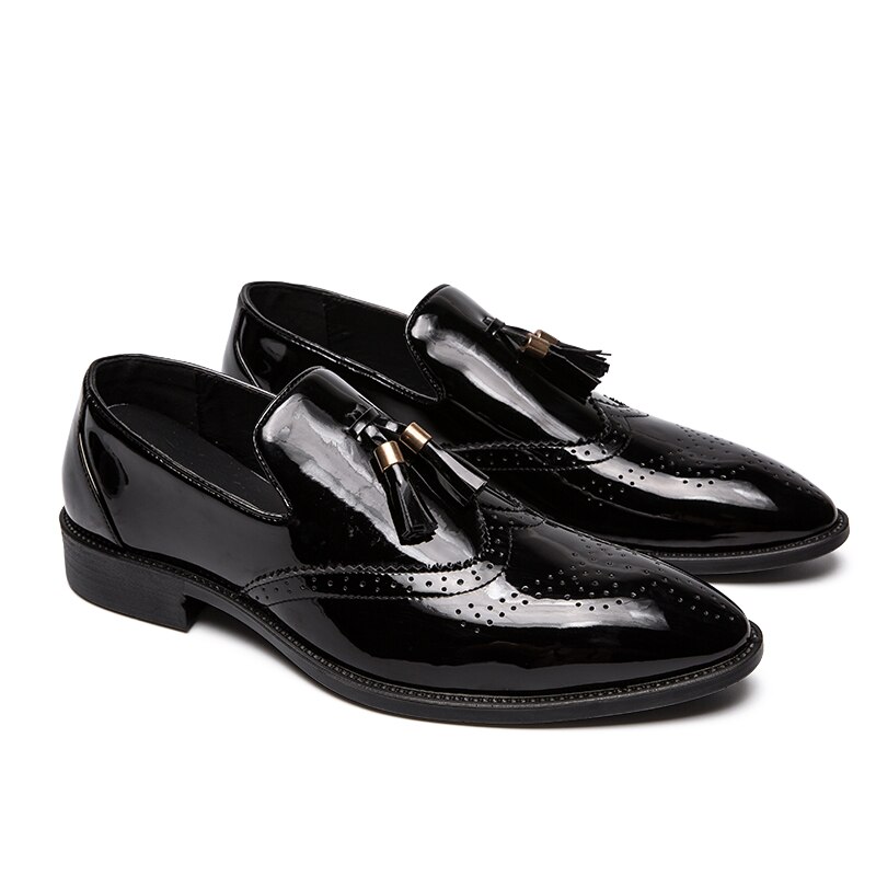 Mocassins à franges pointus pour hommes, chaussures de soirée, plates et confortables, grande taille 38-47, directe