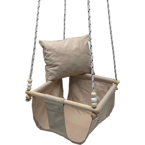 Hamaca de madera de visón para bebés y niños, Columpio de techo para el hogar, capacidad de carga máxima de 50 Kg