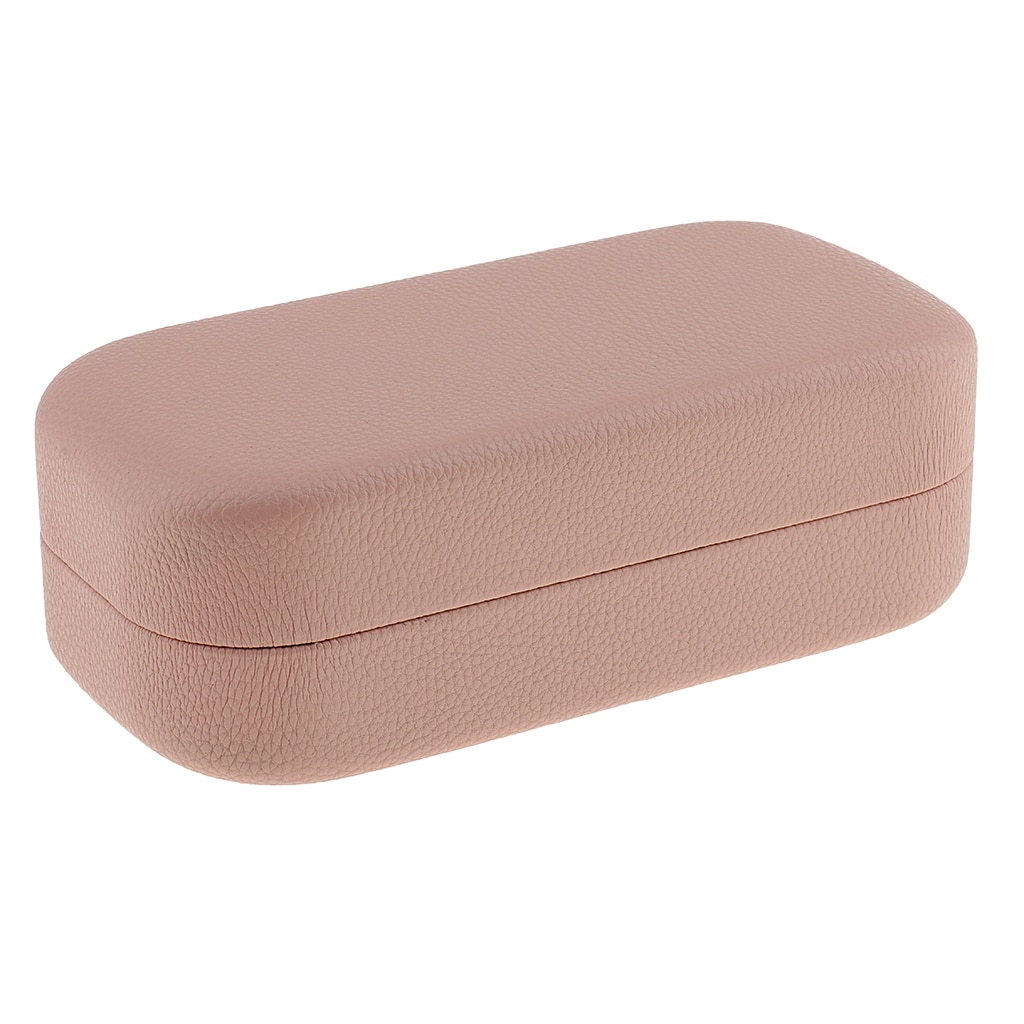 Leather Large Hard Clamshell Sunglasses Eyeglass Spectacle Eyewear Case Box