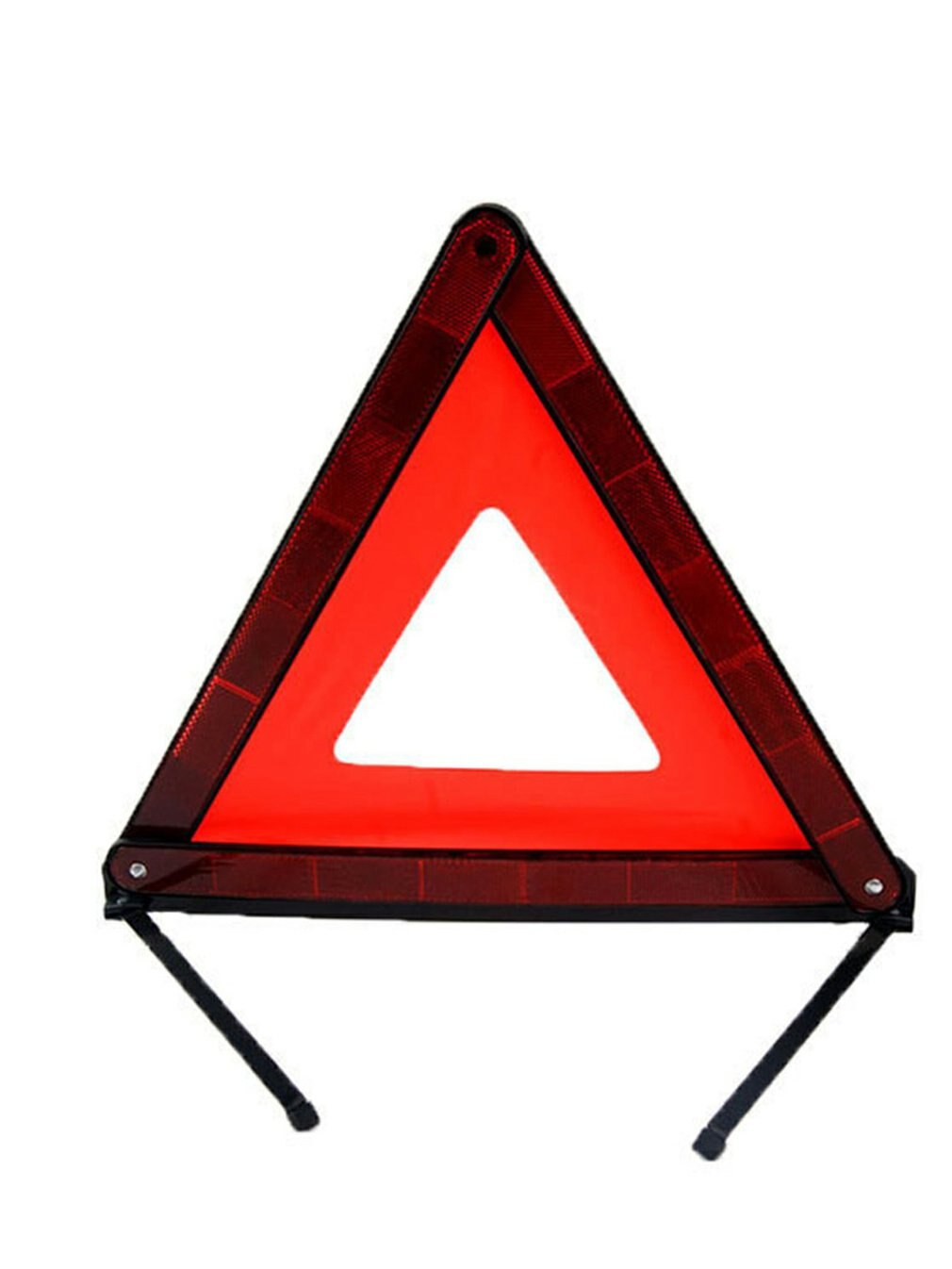 Automobile Triangle Warning Sign Tripod Vehicle Reflective Parking Sign With High Density Hexaprism Structure