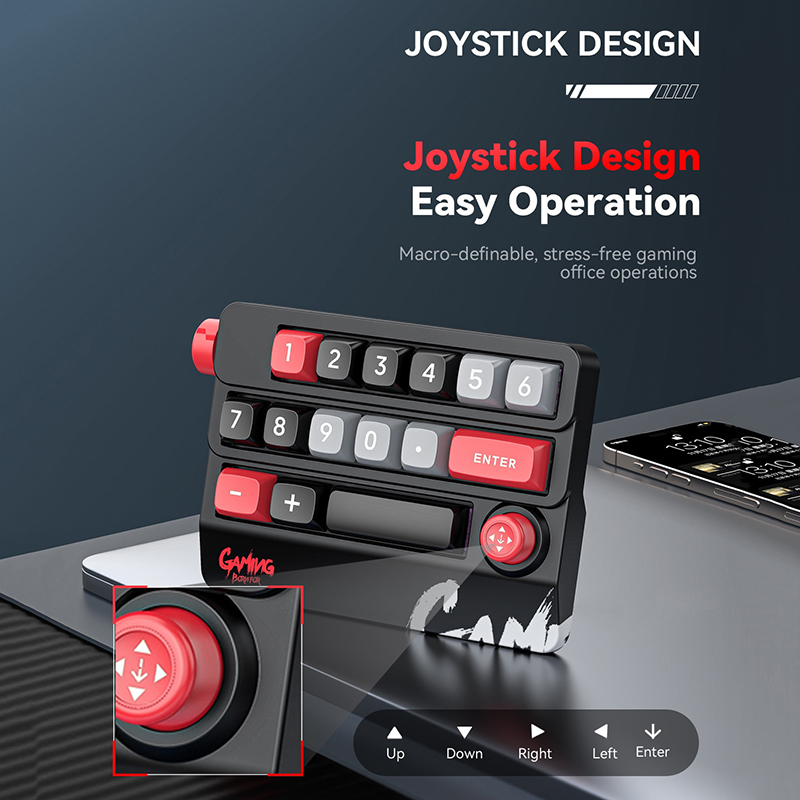 Mechanical Keypad 19 Key Macro Programmable Fully Swappable Mechanical Switch 12 Color RGB Light Gaming Mini Keyboard