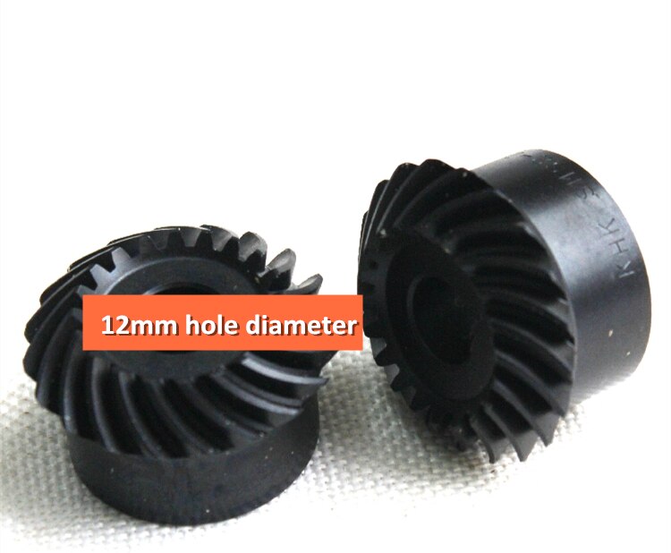 1.25M 20T Spiral bevel gear 1:1 Left hand + Right hand= 90 degree 45# steel gear 12mm hole