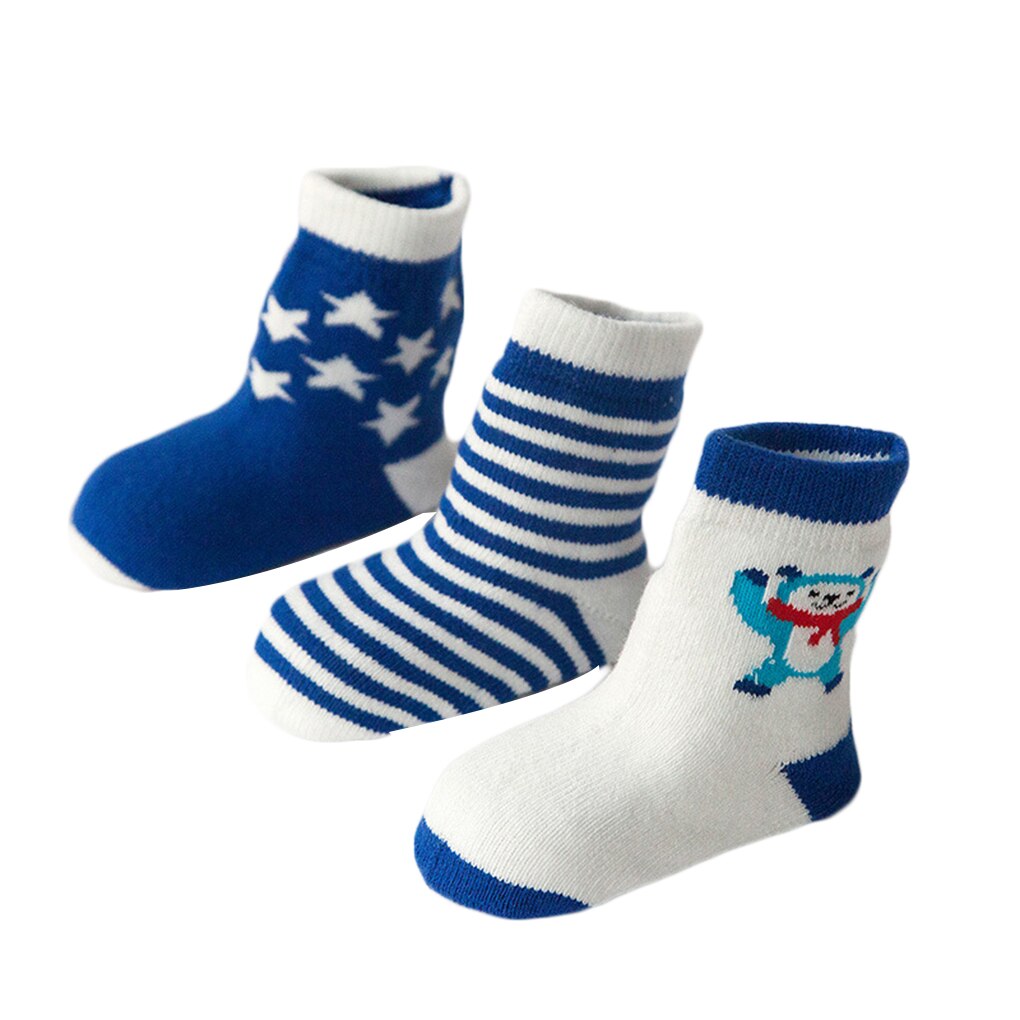 3 Paren/set Winter Herfst Thicken Warm Leuke Baby Badstof Sokken Baby Peuters Hoge Sokken: NO.1 / for age 1-3 years