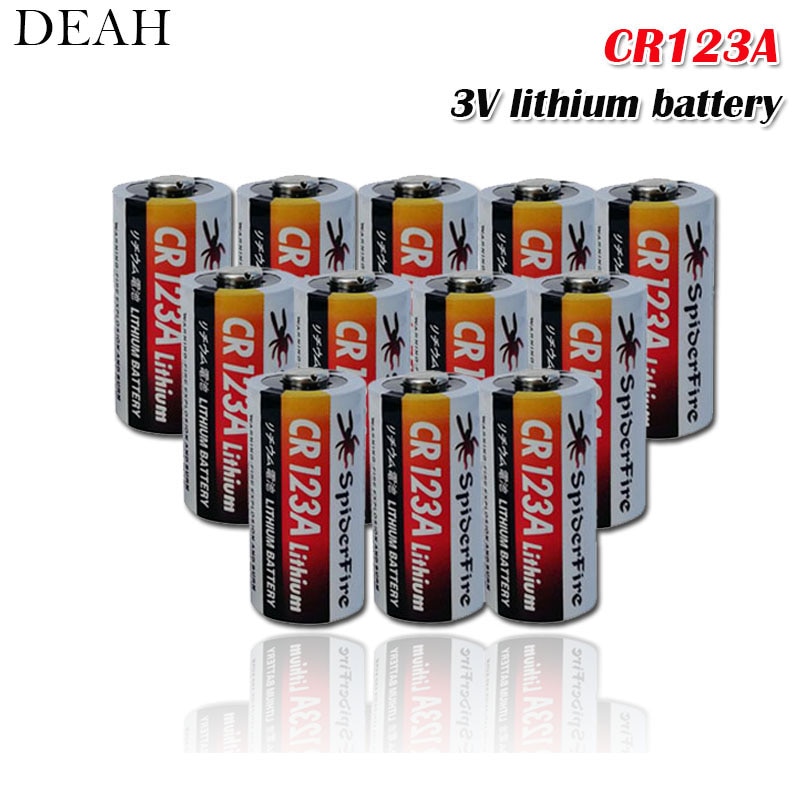 12pcs Lithium battery CR123 CR 123A CR17345 16340 cr123a 3v Non-rechargeable Batteries for Camera Gas meter primary dry battery