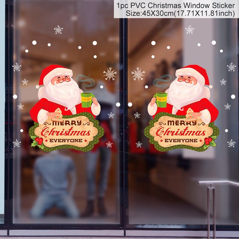Frohe Weihnachten Zauberstab Aufkleber Fenster Glas Aufkleber Hause Weihnachten Dekorationen Weihnachten Ornamente Weihnachten Neue Jahr Wohnkultur: 9
