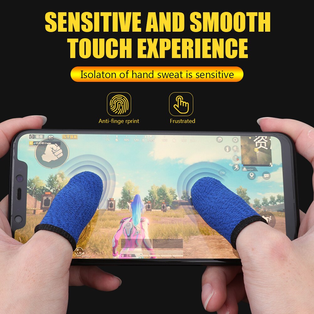 2/1pairs Traspirante Controller di Gioco Finger Copertura A Prova di Non-Graffio Sensibile Tocco Dello Schermo Tablet Guanti Pollice Maniche per PUBG