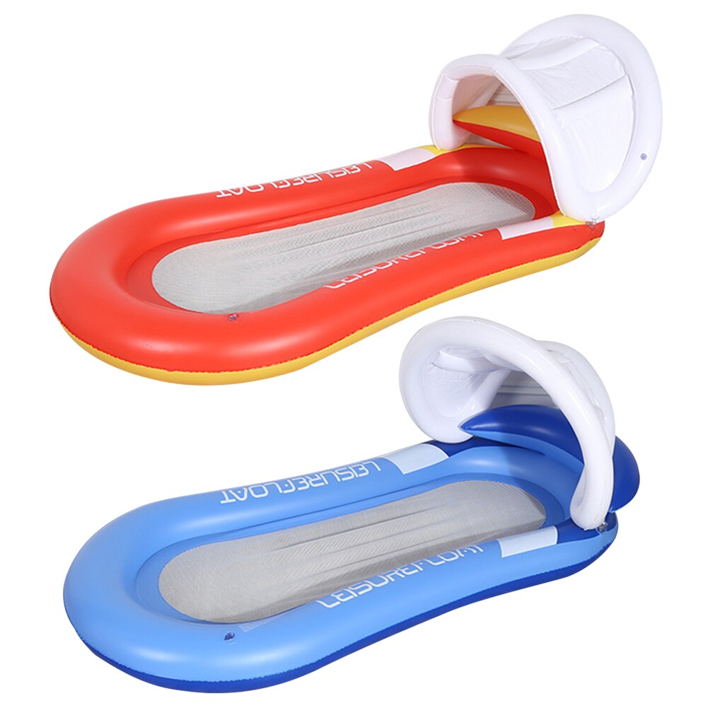 Hamac flottant gonflable à ombrage couvert, chaise de plage, d'extérieur, piscine, eau