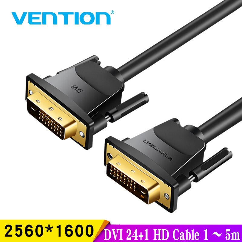 Interventie DVI Kabel DVI D24 + 1 Kabel DVI naar DVI Kabel Male naar Male Video Kabel 3 m/ 1 m/2 m 5m voor Computer Projector Laptop TV Monitor