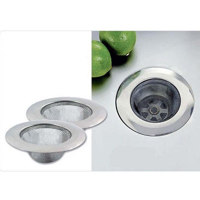 7cm Kitchen Sink Strainer Drain Hole Filter Trap Metal Sink Strainer Stainless Steel Bath Sink Drain Waste Screen