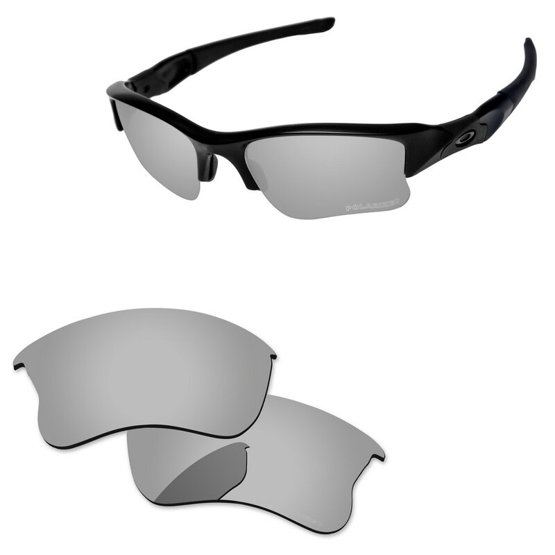 Alphax-lentes polarizadas de policarbonato para gafas de sol XLJ, lentes de repuesto para chaqueta plana auténtica, múltiples opciones: Chrome Silver