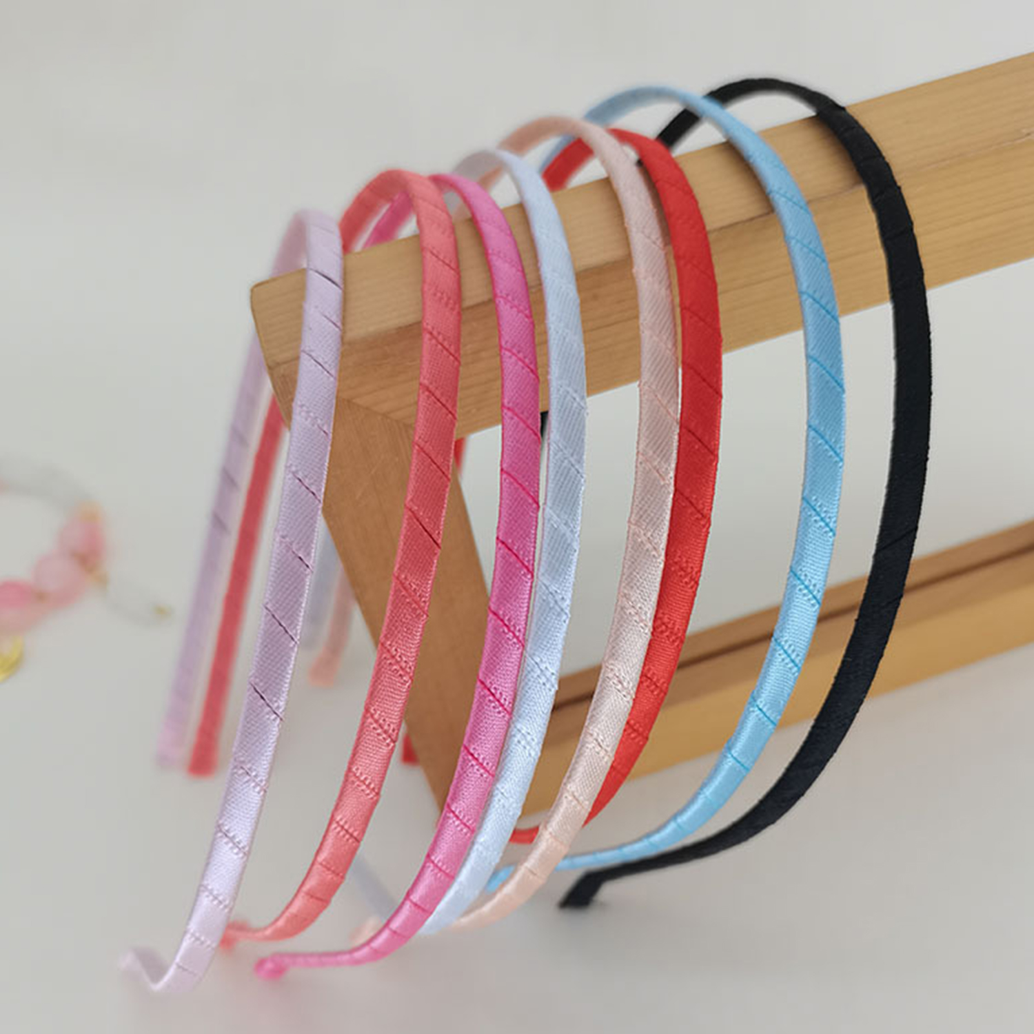 Diadema de tela de 5mm para niños, diadema de Aro para la cabeza, banda para el cabello, diadema para niños, ajuste de Base delgada estrecha, accesorios para el cabello DIY
