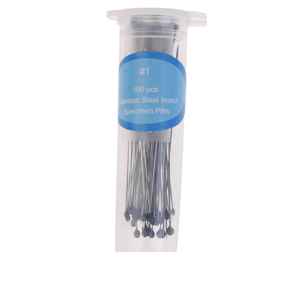 Épingles à insectes, 100 pièces, aiguille d&#39;échantillon en acier inoxydable avec boîte en plastique pour l&#39;école de laboratoire d&#39;entomologie aiguille de Dissection corporelle: 3