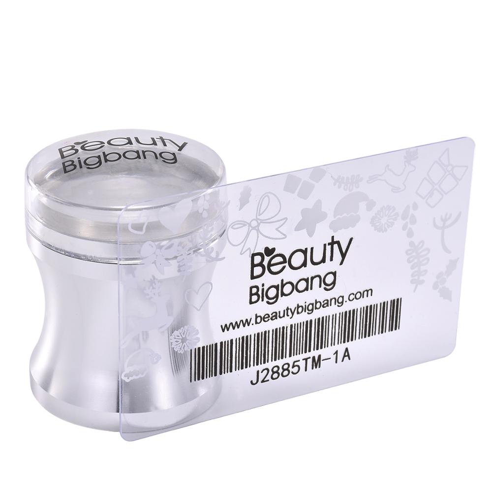 BeautyBigBang Silikon Nagel Stempel Rechteck Dichtung/platte Druck Schaber Klar Griff Stanzen Werkzeug Manikübetreffend Nagel Stempel Bausatz: Aluminium Legierung