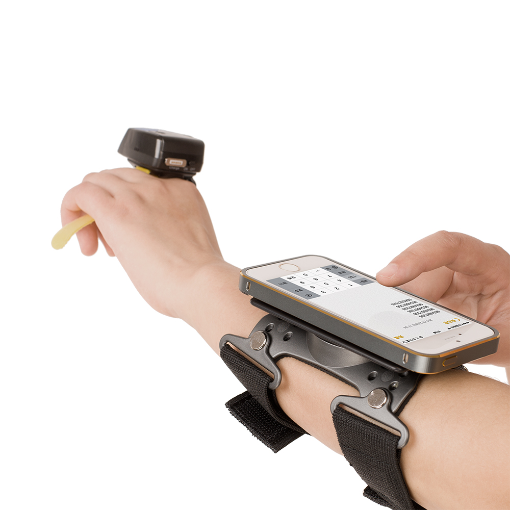 Wearable Armband für die meisten Smartphone oder Tablet, Drahtlose Arbeit mit Bluetooth Barcode Scanner Generalscan AB 2000