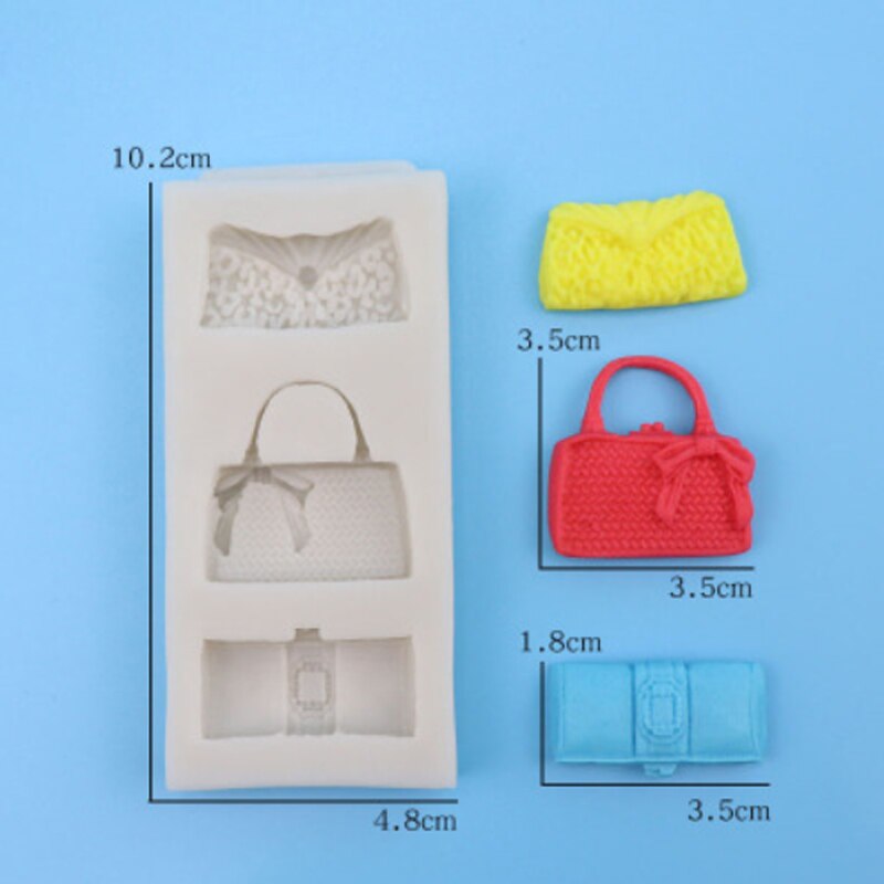Make-up kwastentas mal fondant taart decoratie gereedschap siliconen mal suikerwerk chocolade bakgereedschap voor taarten gumpaste vorm: Zj0812