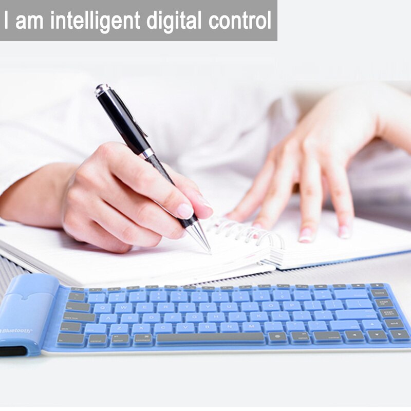 Portable Bluetooth Wireless Soft Silicone Keyboard for Laptop for IPad Smart Phone Keyboard Foldable Waterproof Universal