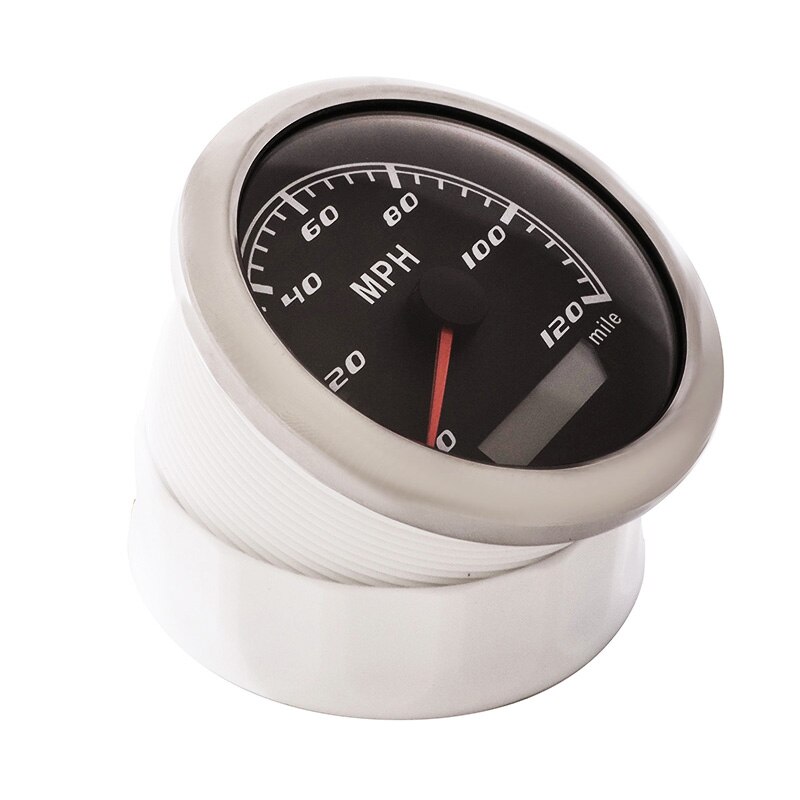85Mm Auto Snelheidsmeter 30MPH 60MPH 120MPH Puls Signaal Snelheid Kilometerteller Met Rode Backlight Zonder Gps Antenne Voor Boot Marine