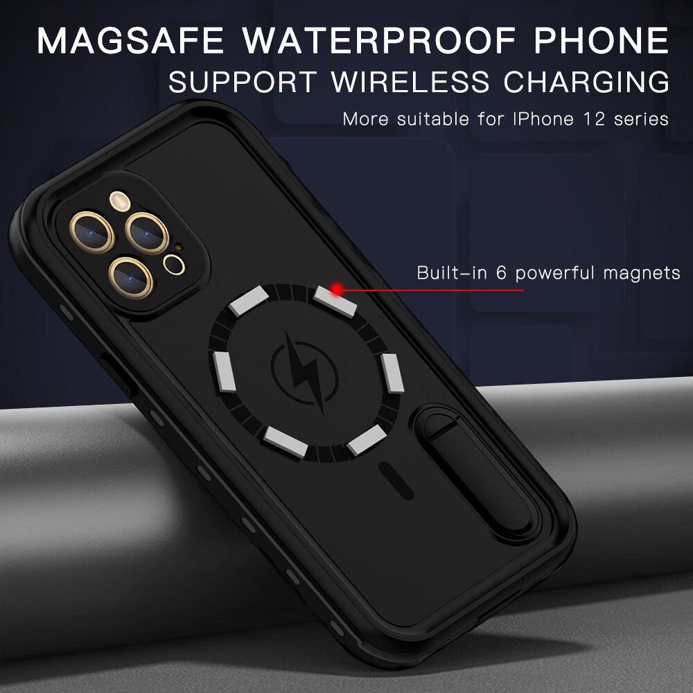 Custodia impermeabile per iphone 12 pro Max Mini custodia per iphone 12 custodia armatura antipolvere immersione funda coque supporto per telefono di lusso