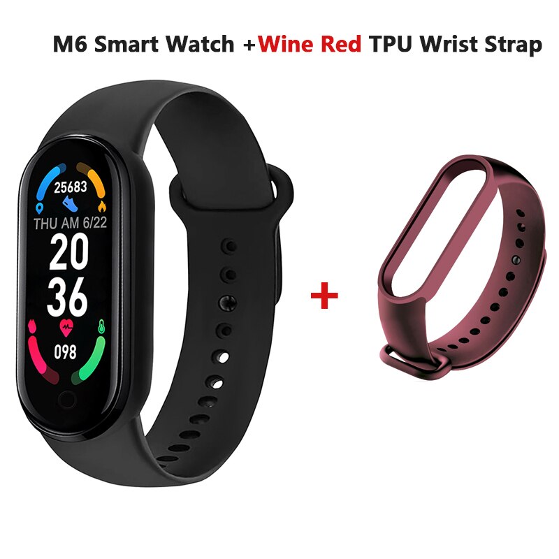 M6 Smart Horloge Armband Mannen Vrouwen Waterdichte Sport Smartwatch Fitness Tracker Hartslagmeter Voor Xiaomi Apple Android: G