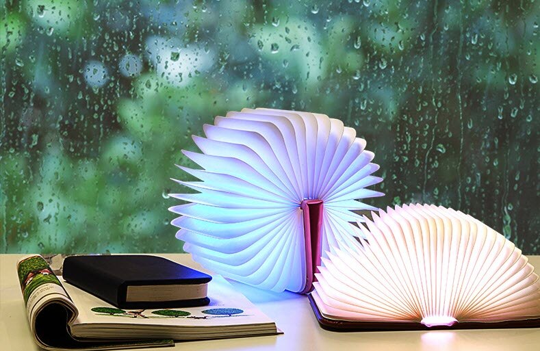 Led Nachtlampje Led Boek Licht Usb Lader En Waterdichte Opvouwbare Slaapkamer Led Licht