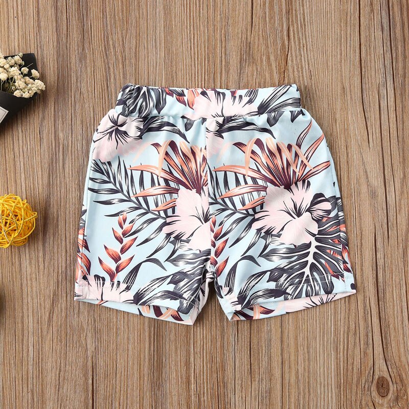 Zomer peuter kinderkleding jongen meisje badmode mouwloos bloemenprint romper jumpsuit jongen shorts zonnepak
