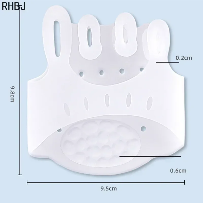 RHBJ 2 Stuks Siliconen Voorvoet Pads Pijnbestrijding Orthesen Teen Separator Anti-Slip Protector Schoenen Inlegzolen Kussen Voetverzorging gereedschap