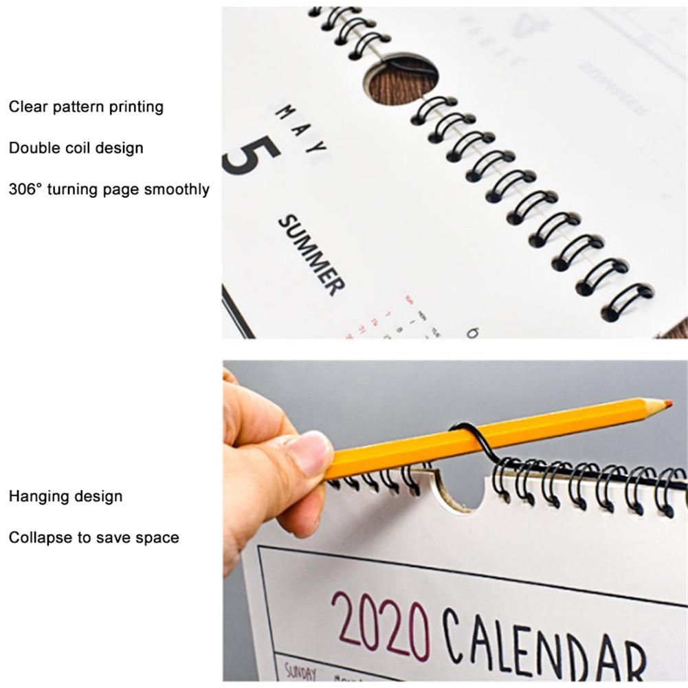 Free-Standing Desktop Calendar Home Planner Wall Calendar For School Year Family Office Work Learning Periodic Planner