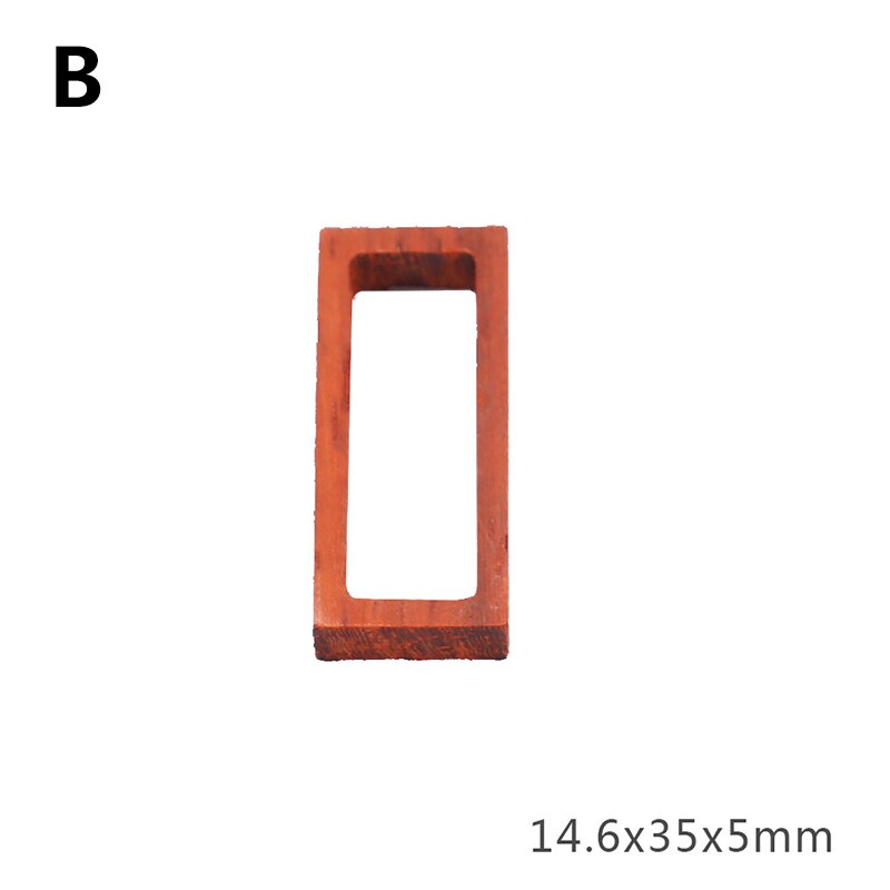1pc Red Solid Wood Frame UV Resin Mold DIY Epoxy Resin Mold Rectangular Round Jewelry Pendant Accessories Necklace: B