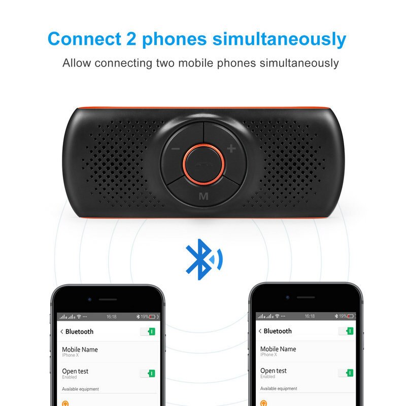 Bluetooth 4.2 Car Speaker Car Stereo Music Receiver Player Bass Built-in Mic TF Card Player NJ88
