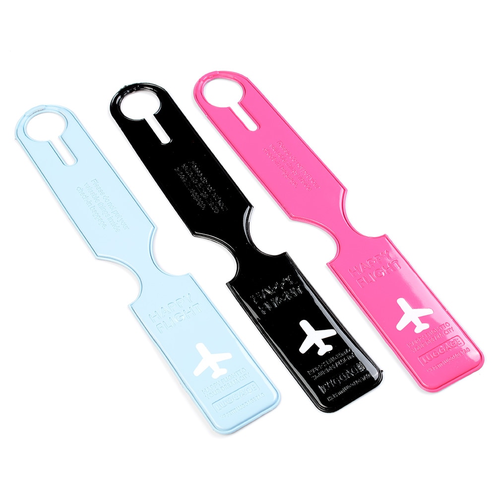 Étiquette de bagage de voyage en plastique sangles ID de valise nom adresse identifier les étiquettes de bagage accessoires de voyage d'avion
