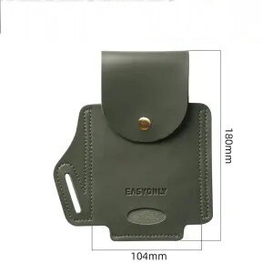 PU Leather Belt Clip Holster Case for 7.5 inch Mobile Phone Bag Waist Pack Mini Bags Cell Phone Accessories Covers: Green