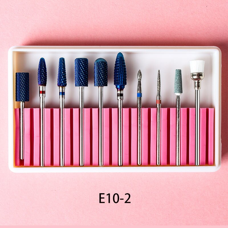 10Pcs/box Cone Tip Ceramic Electric Cuticle Clean Rotary Manicure Sander Tool Grind Head Mill Cutter Pedicure Nail art Drill Bit: 2