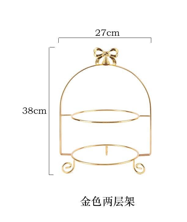 European Multilayer Dessert Cake Stand Cake Plate Dessert Fruit Tray Afternoon Tea Three-tier Cake Stand European multilayer