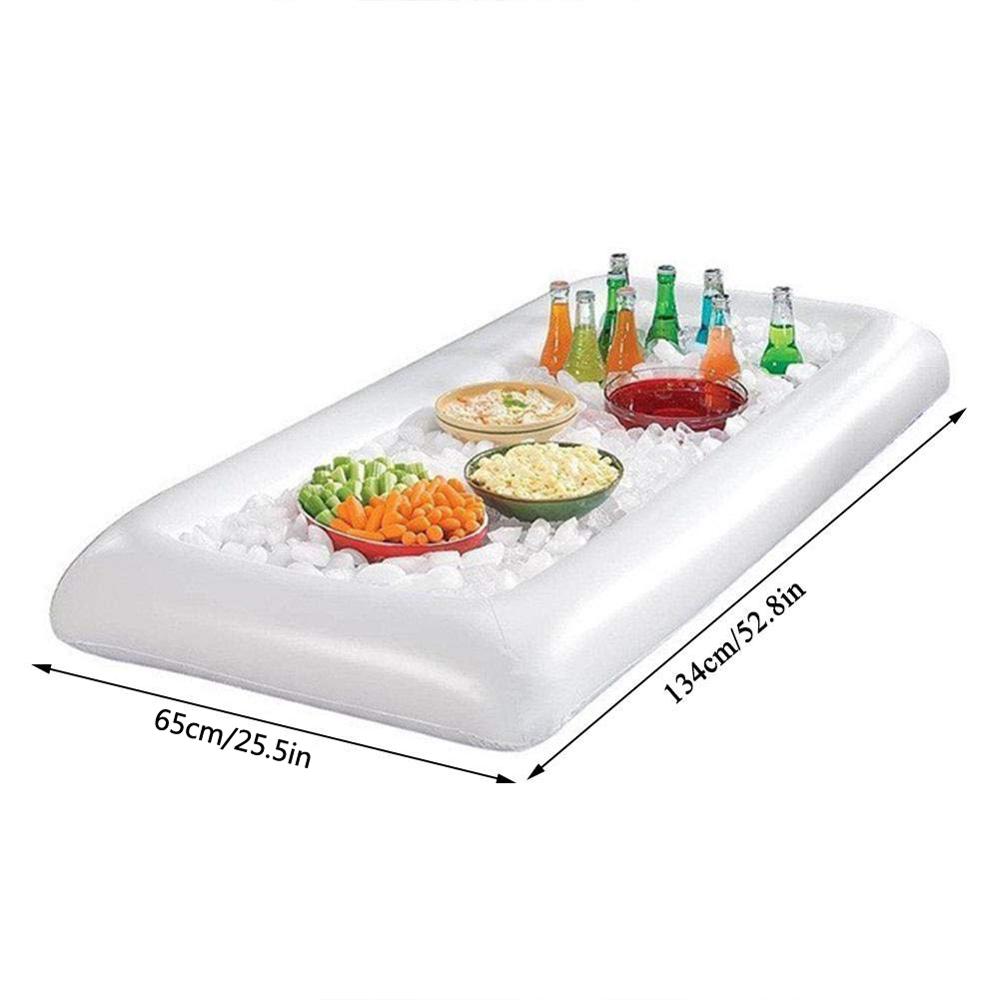 Cubo de hielo inflable, mesas de cerveza, Flotador para piscina, colchón de aire, cubo de hielo, bandeja para Bar de ensaladas, mesa de comedor para bebidas y comida