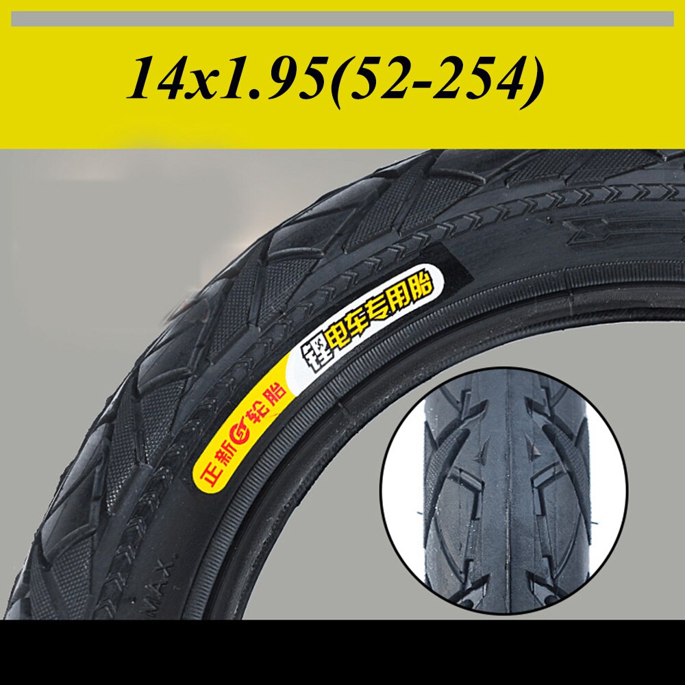 14x1.95(52-254) Inner and Outer Tyre 14*1.75 Pneumatic Wheel Tire Parts for Lithium Tram ,Electric Bicycle