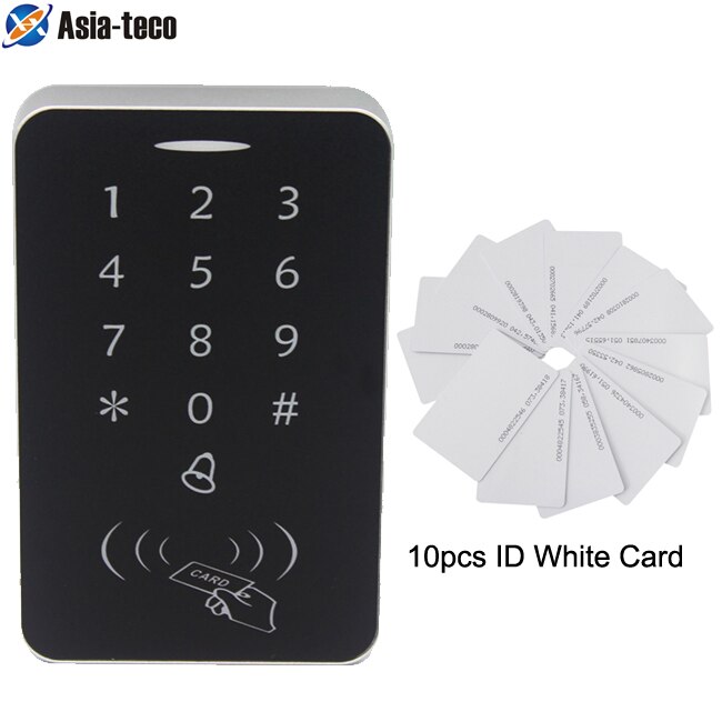 125Khz RFID Access Control System Security Proximity Entry Door Lock RFID/EM Keypad Card Access Control Door Opener: AC and 10 ID cards