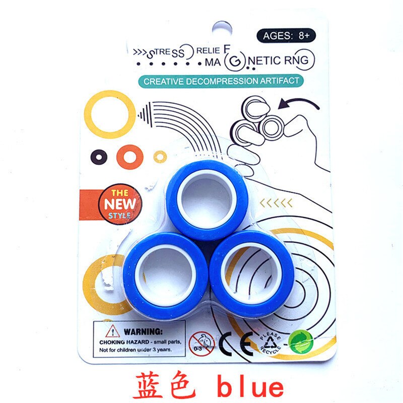 12 Stück Fidget Ringe Anti-Stress - Sensorisches Spielzeug Für Kinder & Erwachsene