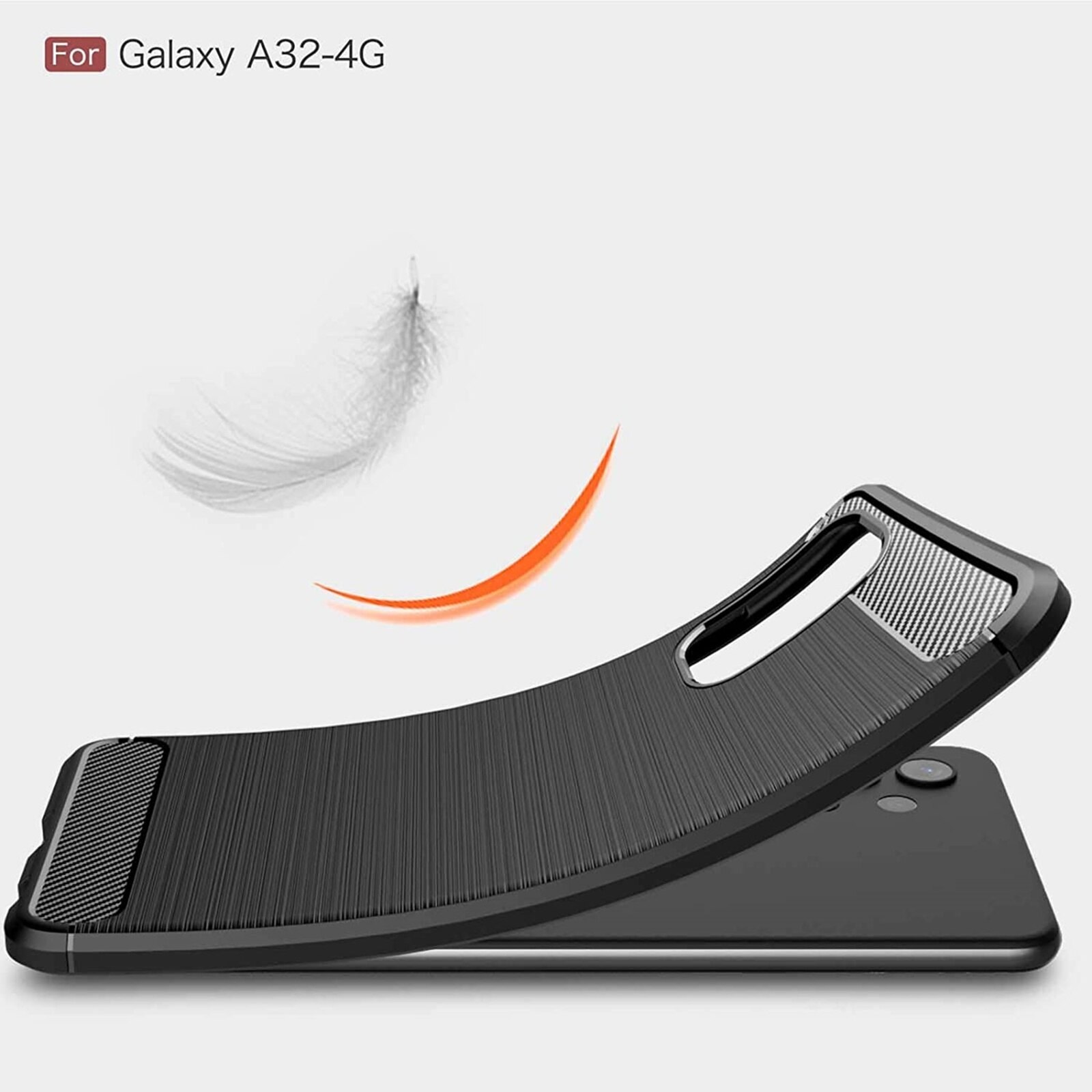 Case SAMSUNG-A32-4G Siliconen Gel Tpu Carbon Black Case Mobiele Telefoon Accessoires Case