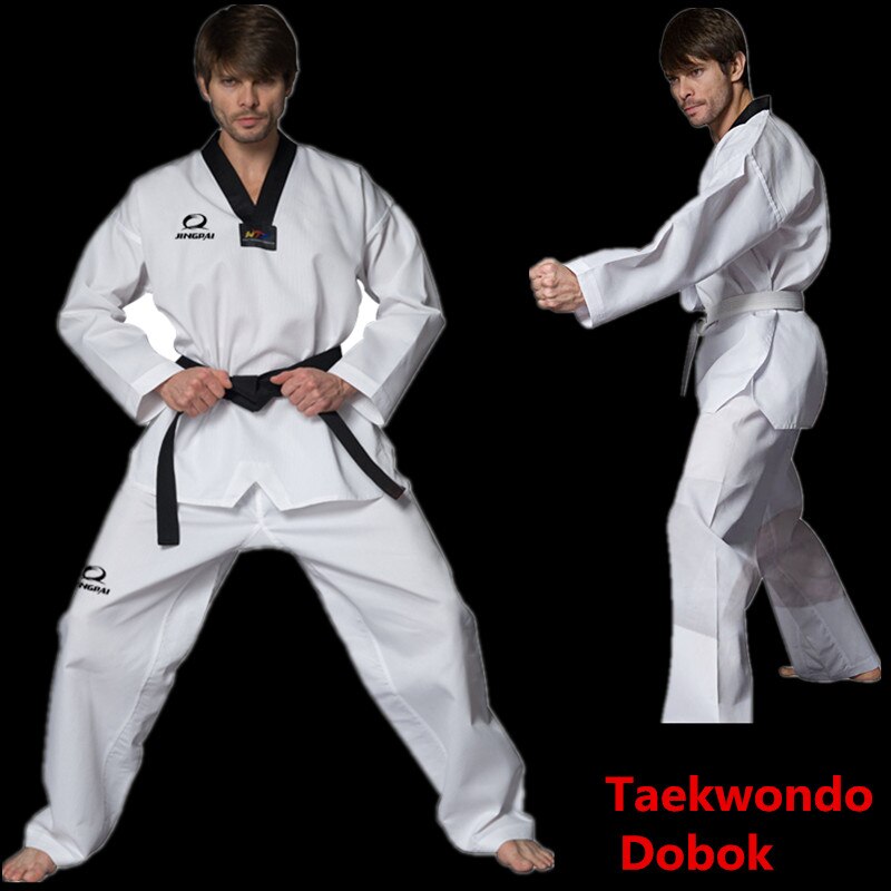 Universele Taekwondo Dobok Volwassen Itf Lange Mouwen Taekwondo Uniform Mannen Vrouwen Kids Taekwondo Riem