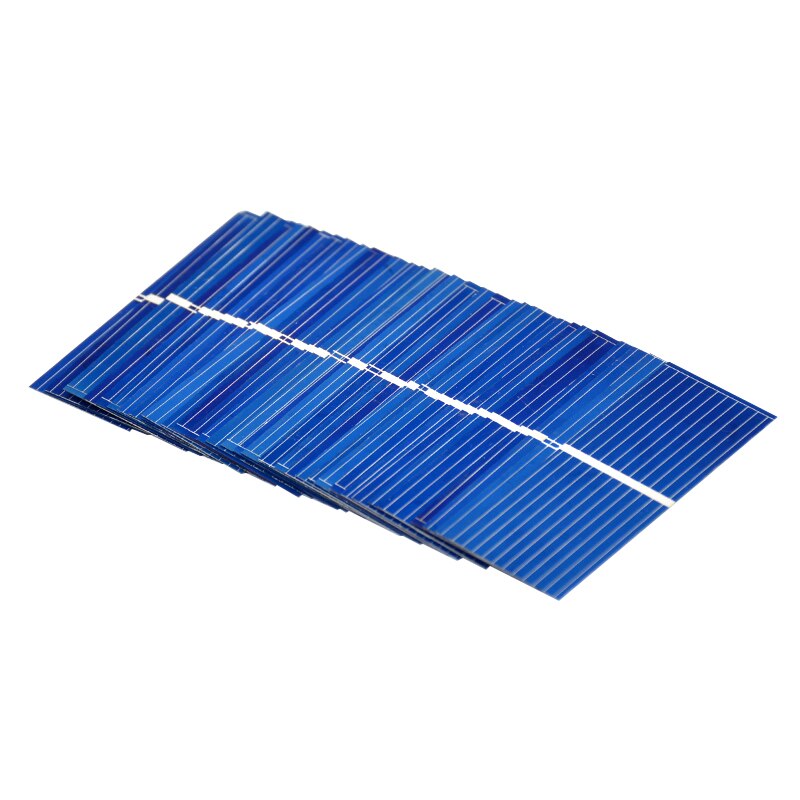 SUNYIMA 100pcs 0.5 V Solar Panel 52x19mm Polycrystalline Silicon Photovoltaic Solar Panels Sunpower Cells DIY Cell Phone Charger