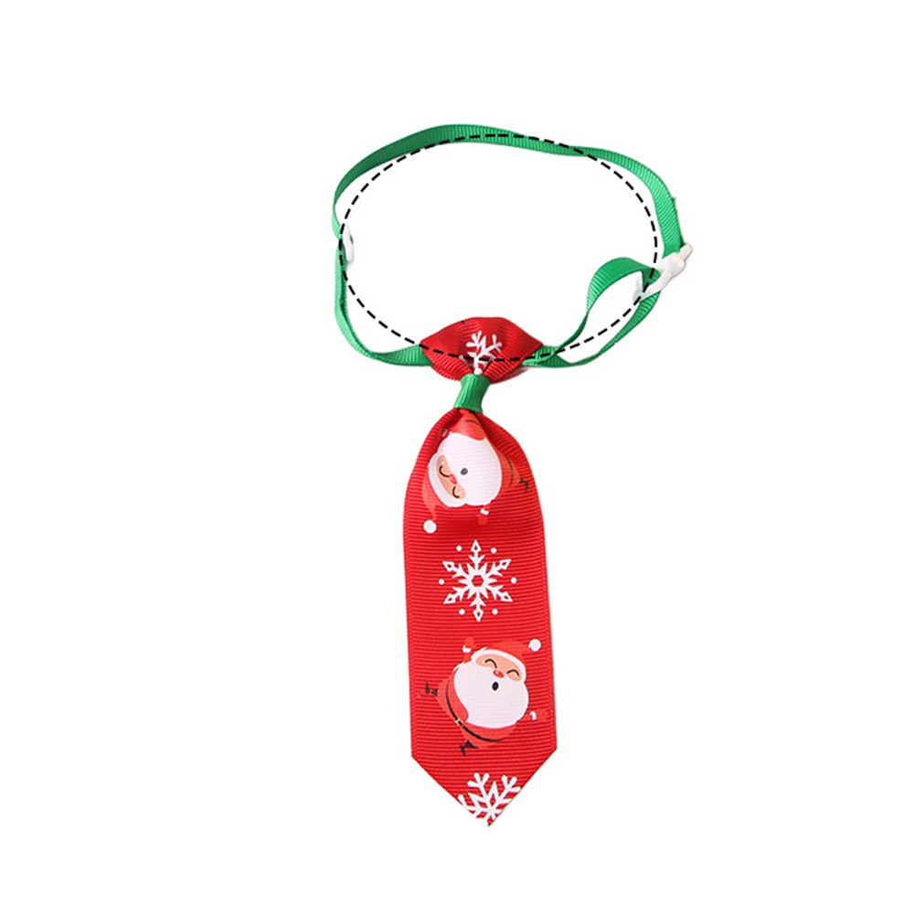 Abbigliamento per animali domestici Simpatico cravatta natalizia per cani Papillon decorativo regolabile per cani Costume Papillon per animali domestici Collare Celebrazione natalizia: Rosso