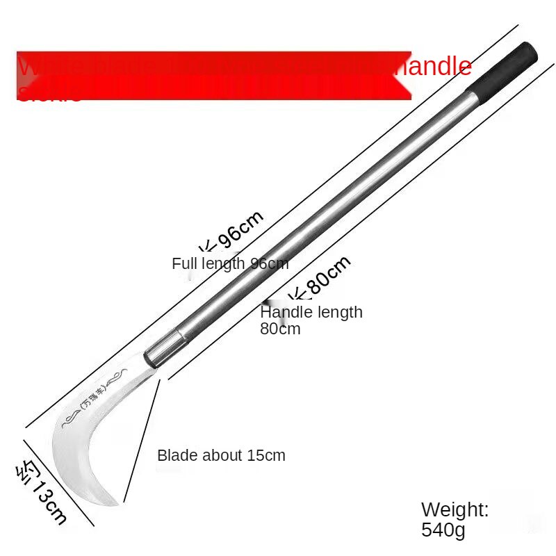 Multifunctional Harvesting Weeding Fishing Long-Handled Scythe Lawn Mower Chopping Hatchet Corn Outdoor Agricultural Tools
