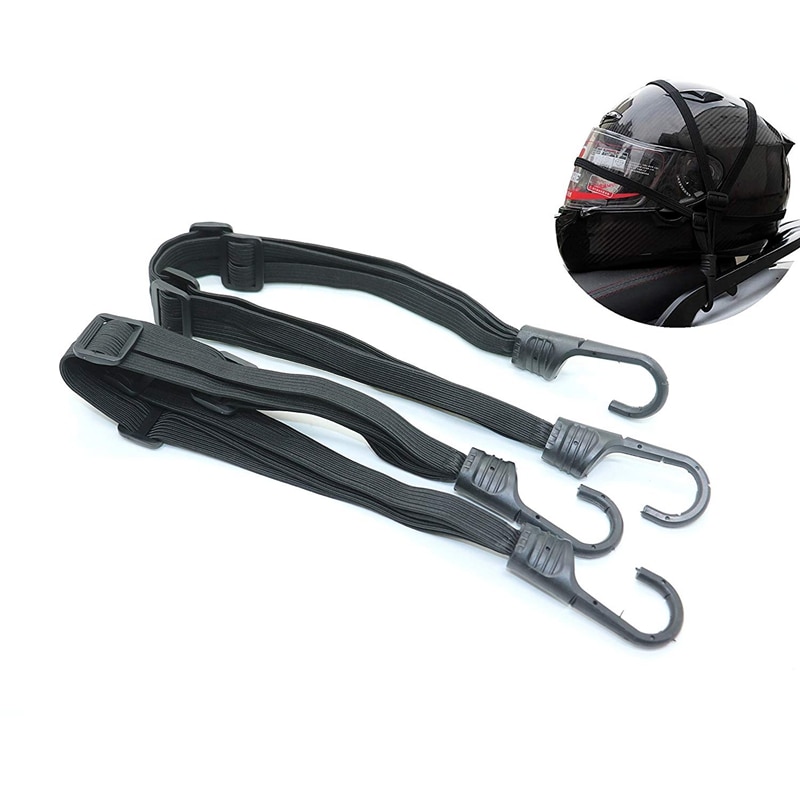 NUOVO-Moto Bagaglio Corda di sport Serbatoio casco netto sacchetto di articoli vari di Copertura di rete telaio coda cinghia del casco 2 ganci