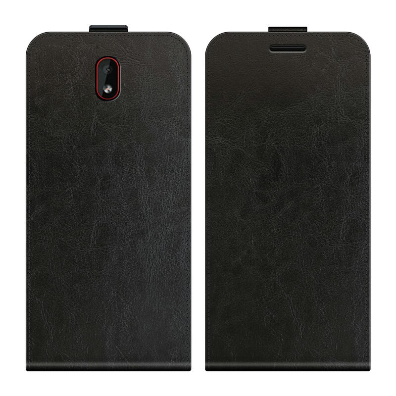 Voor Nokia C1 Plus Flip Lederen Telefoon Case Retro Wallet Cover Capa Etui Coque Fundas: R6S BK