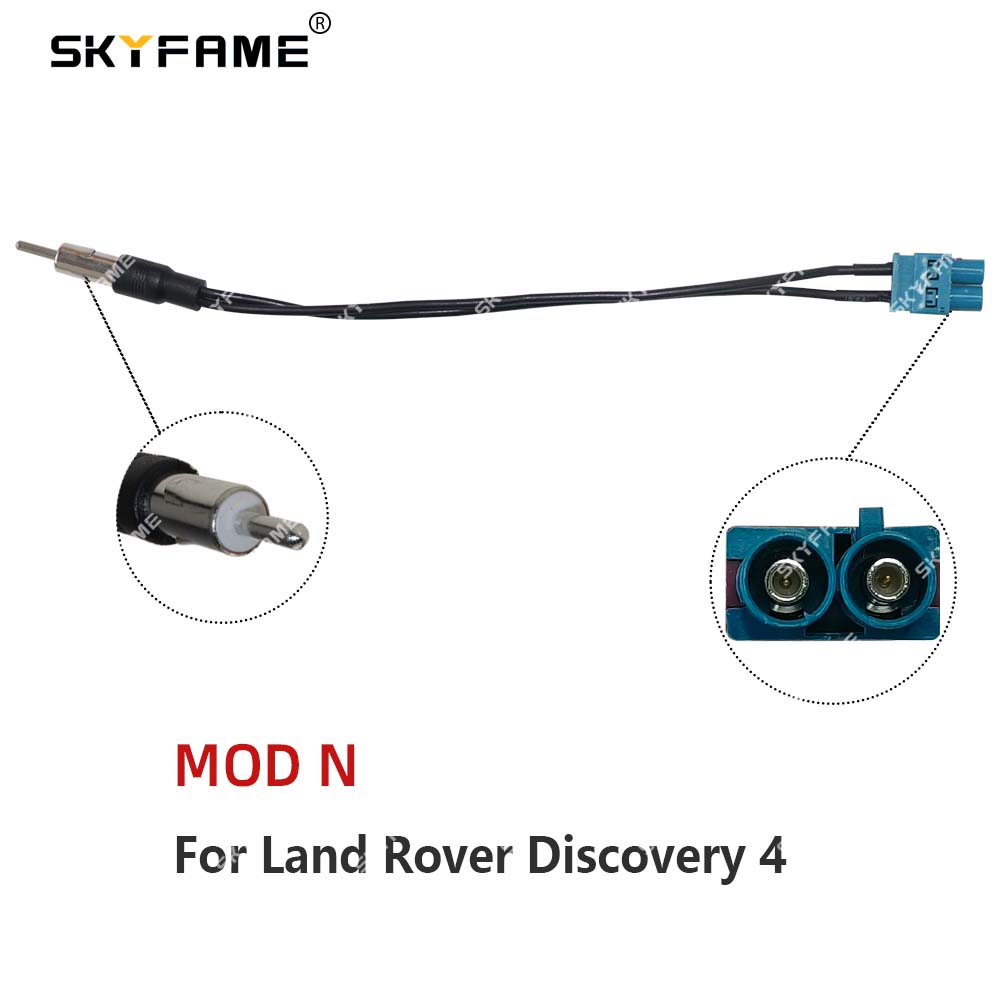 SKYFAME Car Radio FM AM Antenna Converter Adapter Extended Line Plug For Car Playe DVD Android Multimedia Navigation: black