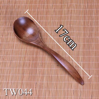 Tazón de madera de Acacia Natural, tazón de madera grande para ensaladas, tazón de madera para servir comida, recipiente de cocina de madera, vajilla grande para ensaladas: 17cm spoon